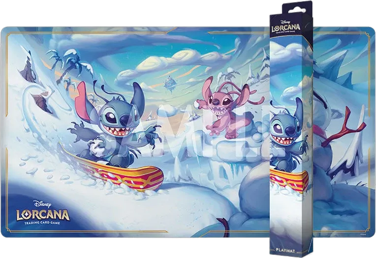 Disney Lorcana - Hyperia City - Playmat - Stitch Snowboarding
