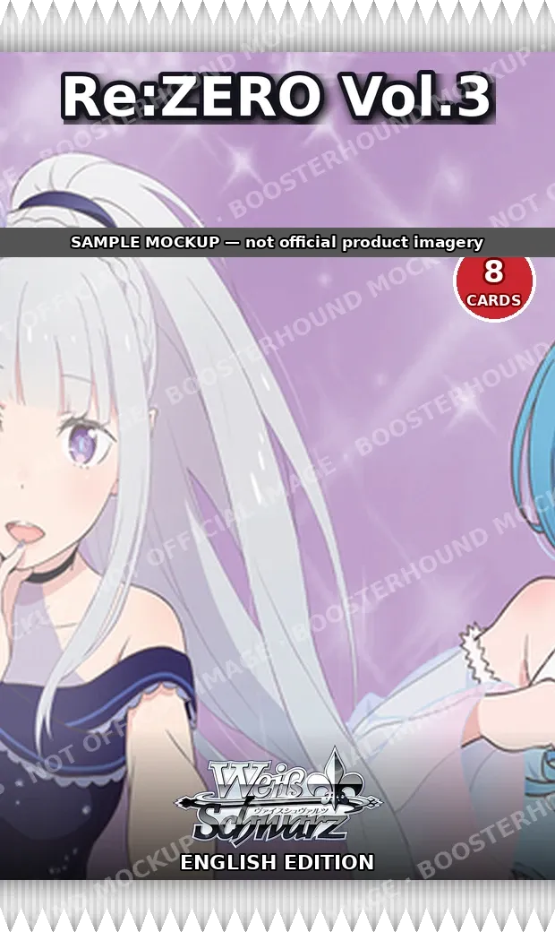 Weiss Schwarz - Re:Zero -Starting Life in Another World- Vol.3 - Booster Pack - English