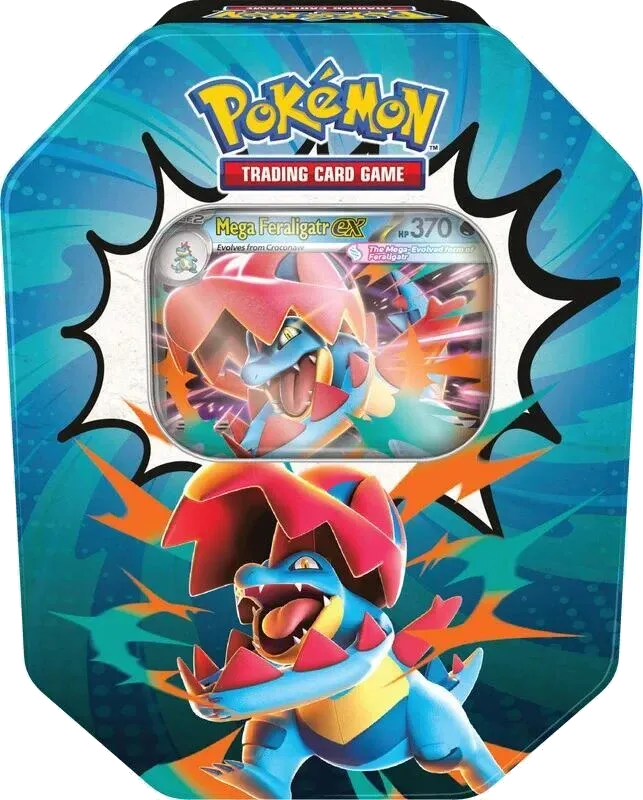 Pokemon - Ascended Heroes - Tin - Mega Feraligatr ex - English