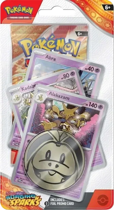 Pokemon - Surging Sparks - Premium Checklane Blister - Alakazam - English