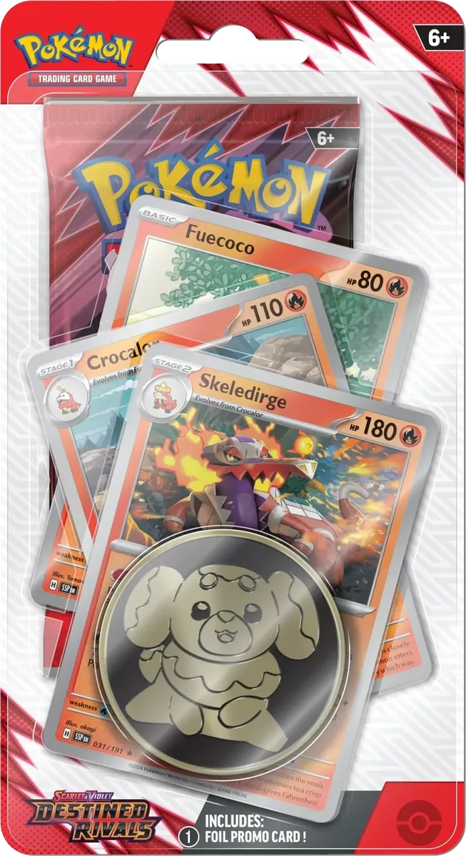 Pokemon - Destined Rivals - Premium Checklane Blister - Skeledirge - English