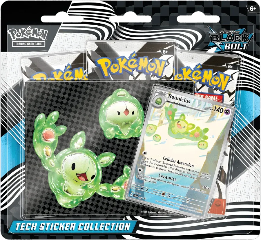 Pokemon - Black Bolt - Tech Sticker Collection - Reuniclus - English