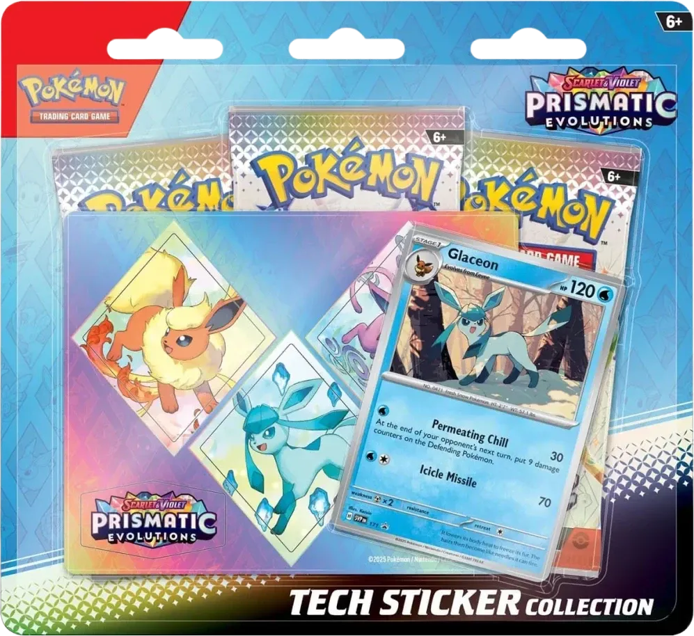 Pokemon - Prismatic Evolutions - Tech Sticker Collection - Glaceon - English