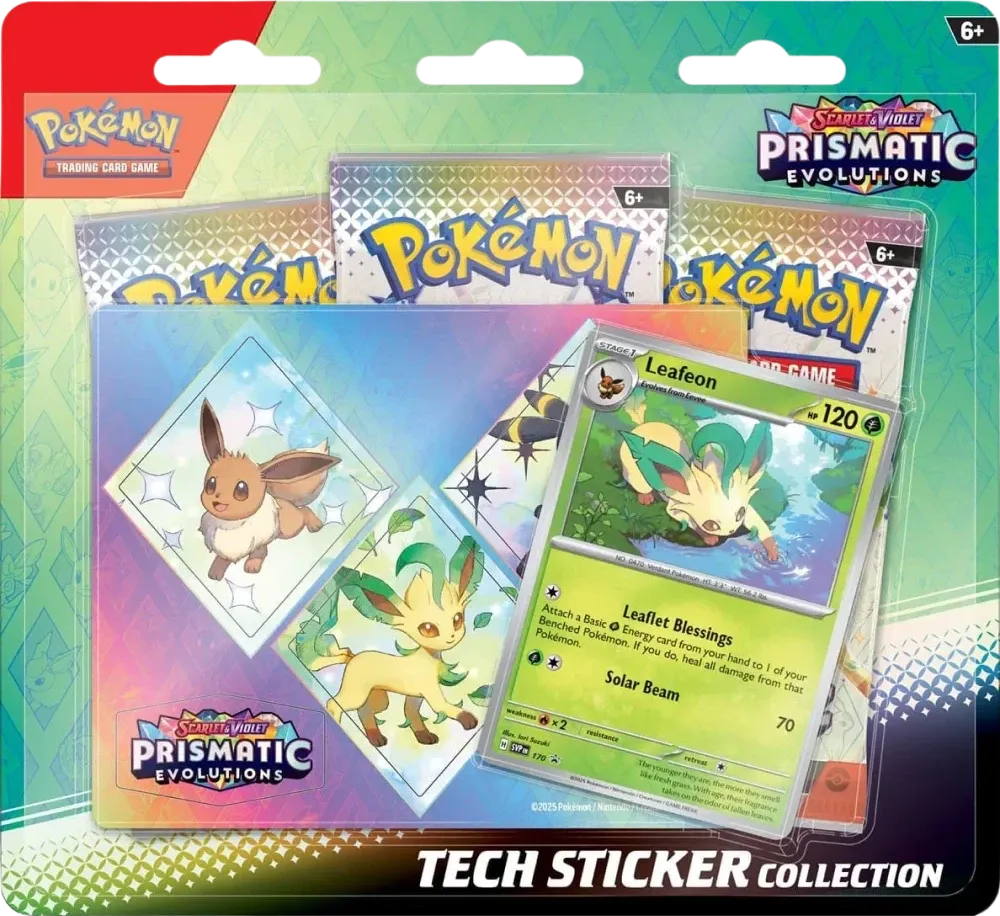 Pokemon - Prismatic Evolutions - Tech Sticker Collection - Leafeon - English