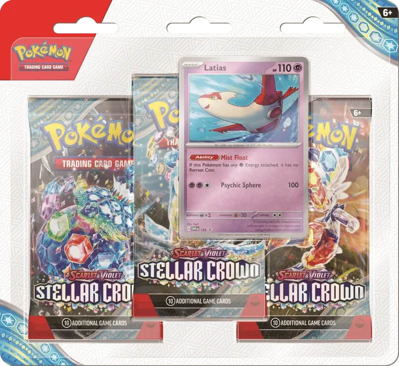 Pokemon - Stellar Crown - 3 Pack Blister - Tinkaton - English