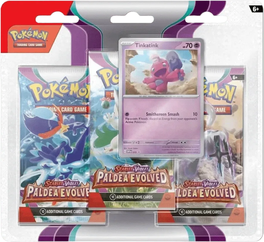 Pokemon - Paldea Evolved - 3 Pack Blister - Tinkatink - English