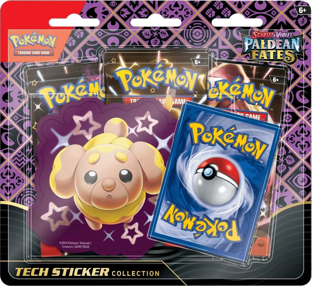 Pokemon - Paldean Fates - Tech Sticker Collection - Fidough - English