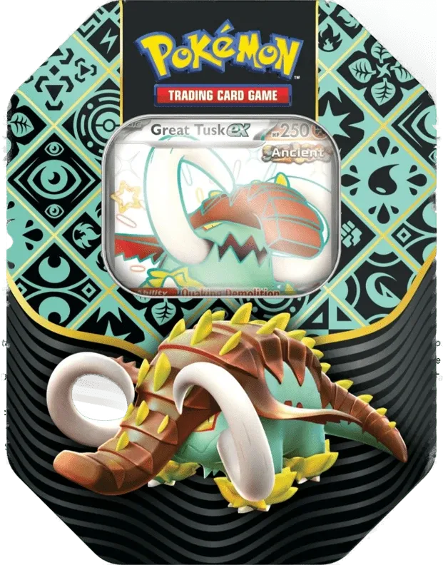 Pokemon - Paldean Fates - Tin - Great Tusk ex - English