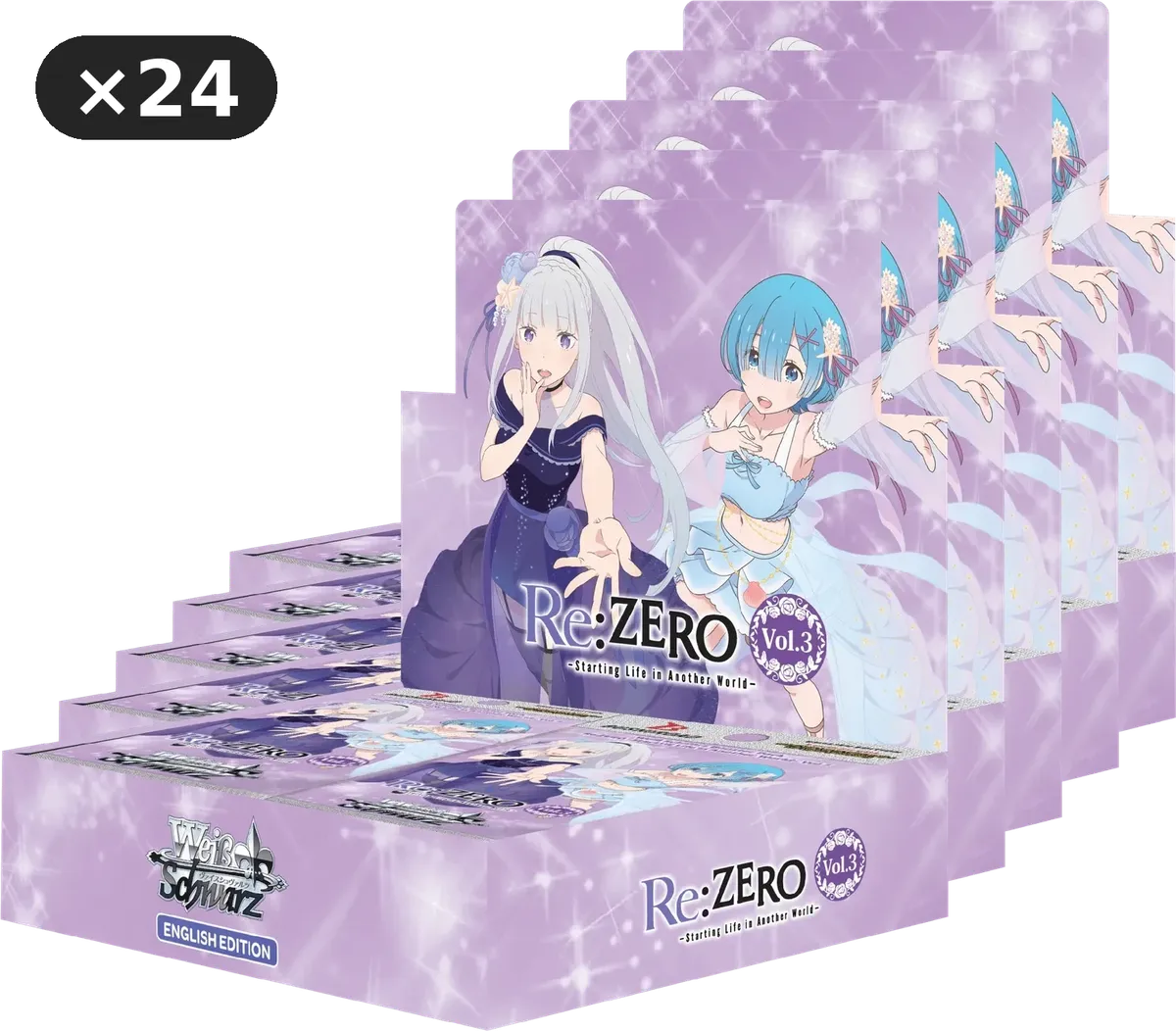 Weiss Schwarz - Re:Zero -Starting Life in Another World- Vol.3 - Booster Box Case - English